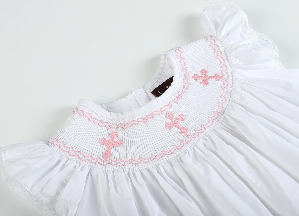 White Smocked Cross Dress