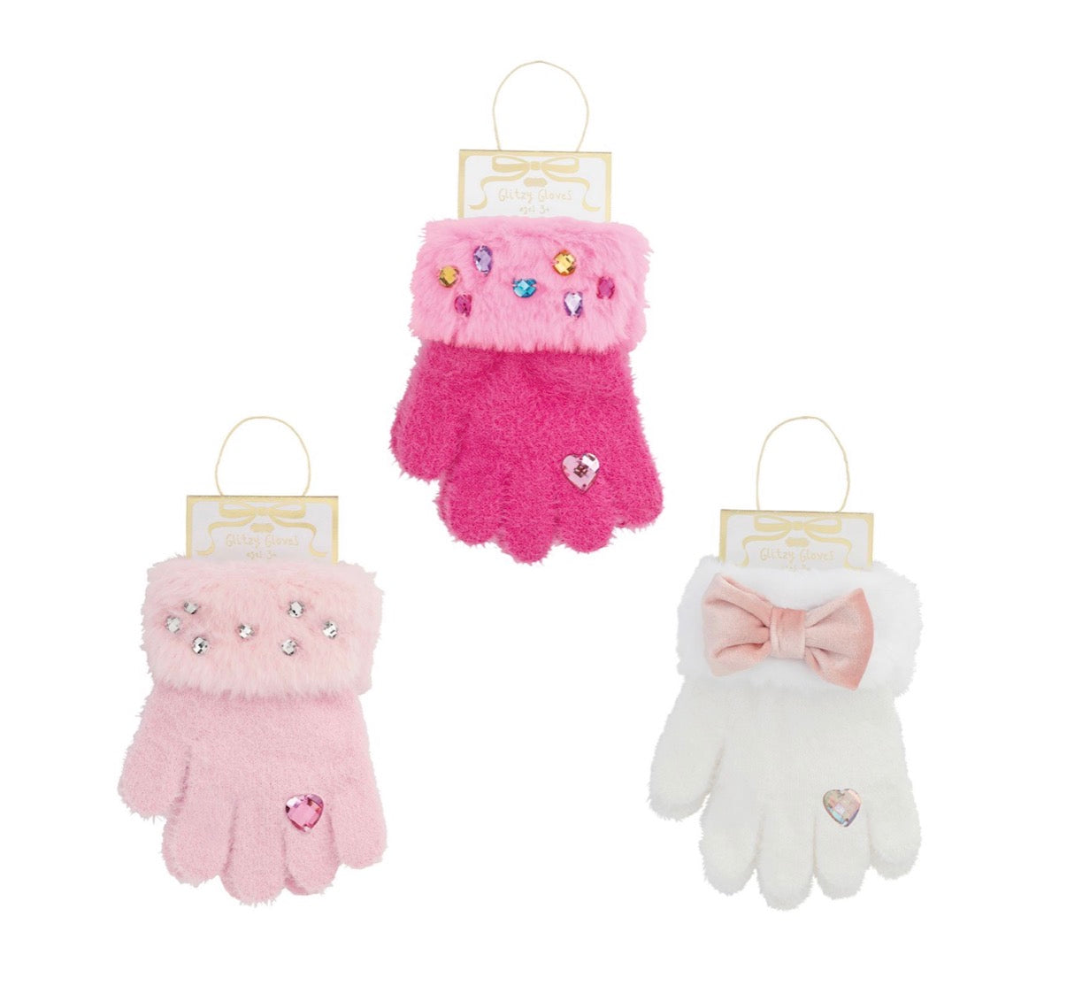 Glitzy Fur Gloves