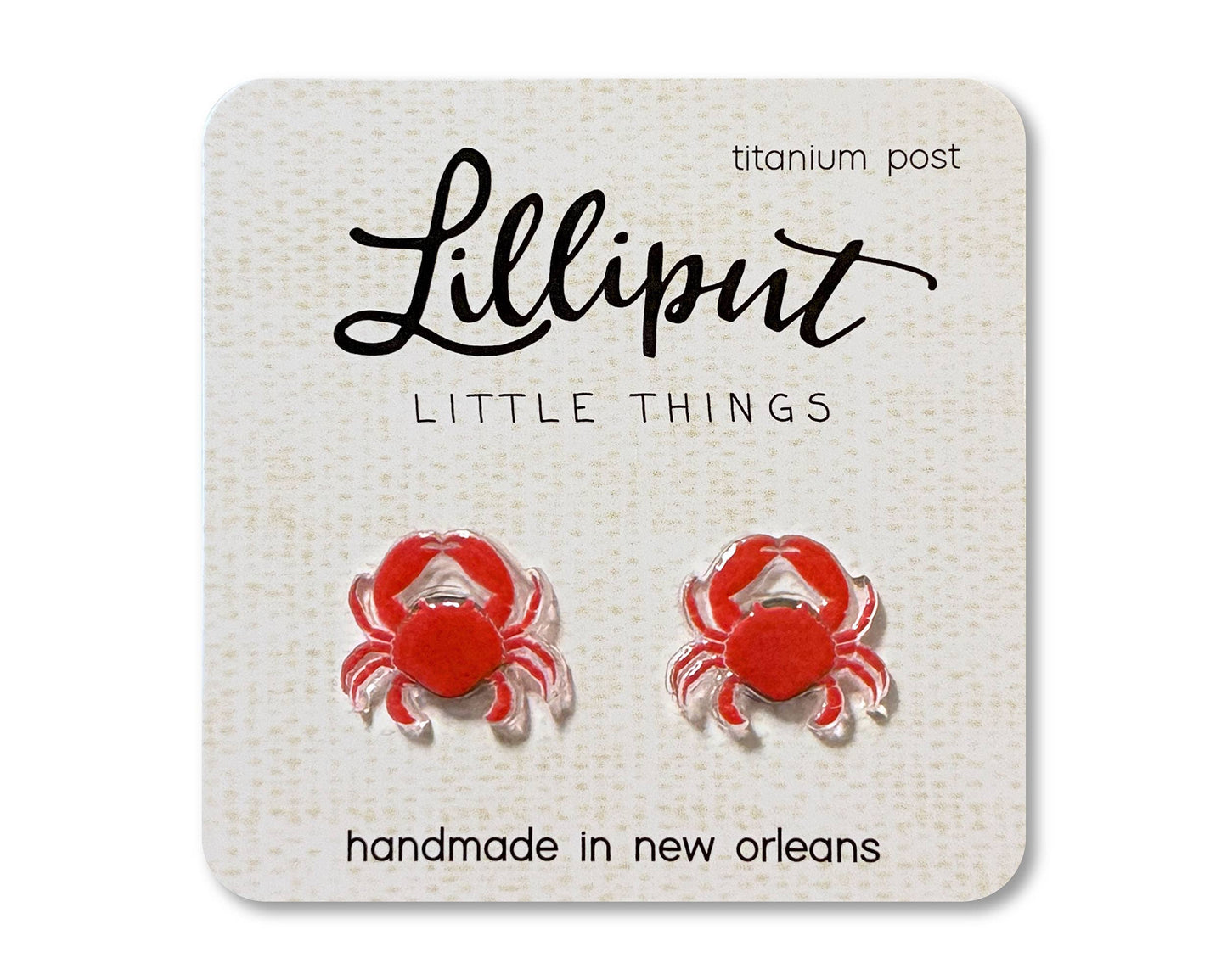 Red Crab Earrings
