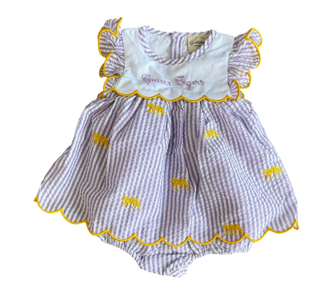 Seersucker Tiger Bubble and Short Set
