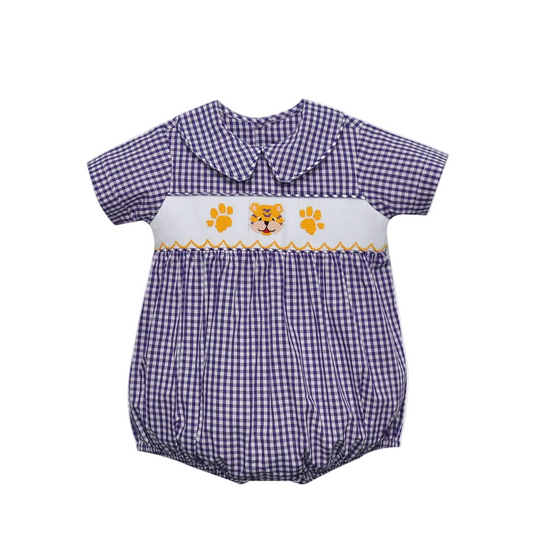 Tiger Smocked Boy Bubble