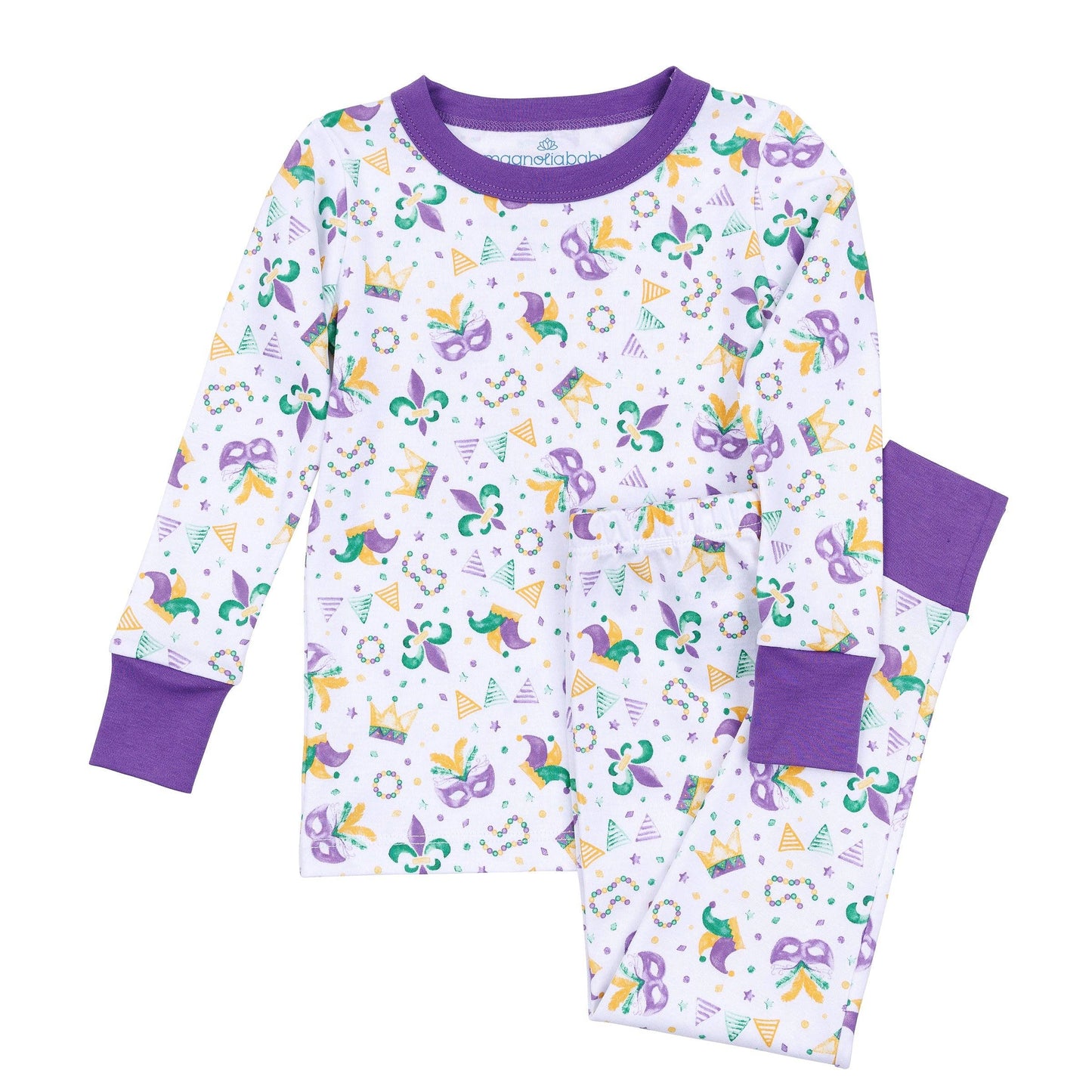 Mardi Gras Munchkins Long Pajamas