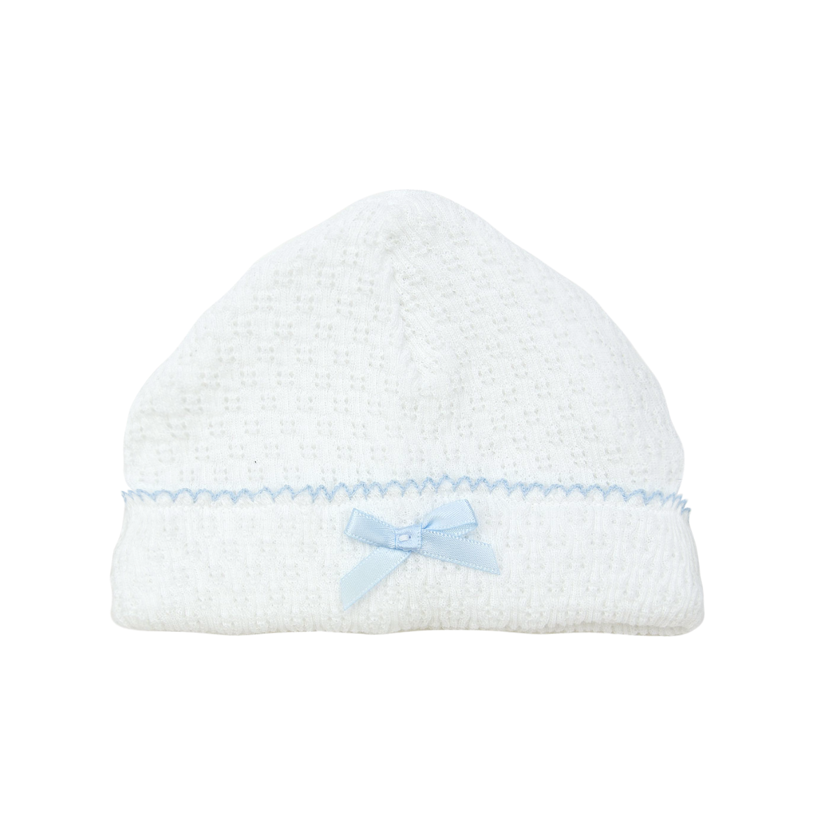 Paty Knit Saylor Beanie with Blue Trim : No Bow ( need pic)