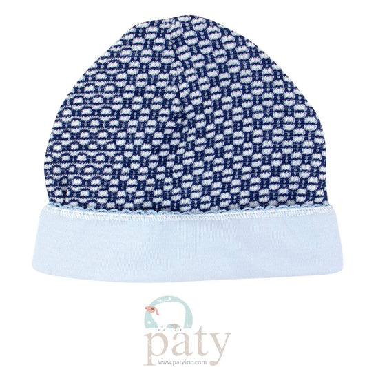 Paty Navy  Knit Saylor Beanie with blue Pima