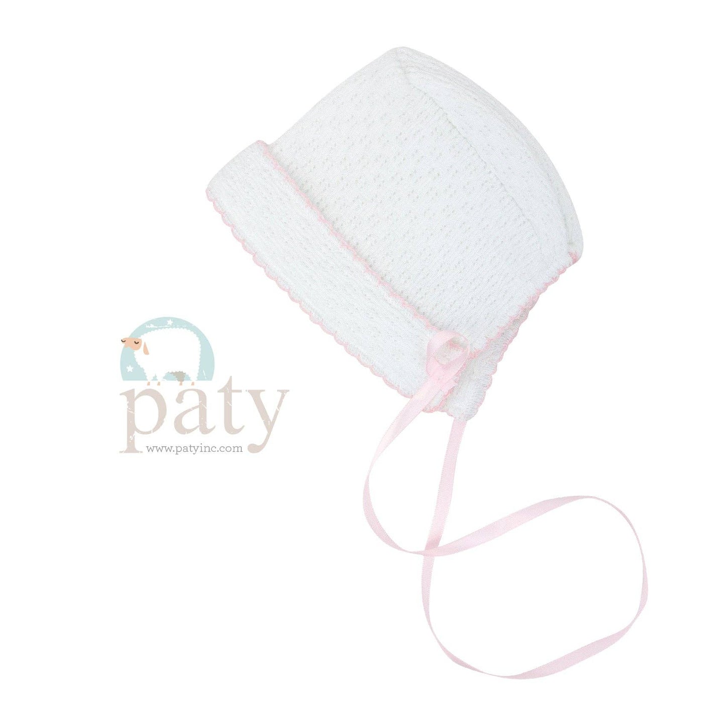 Paty Pink Knit Bonnet