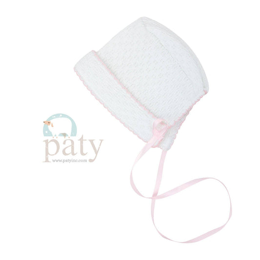 Paty Pink Knit Bonnet