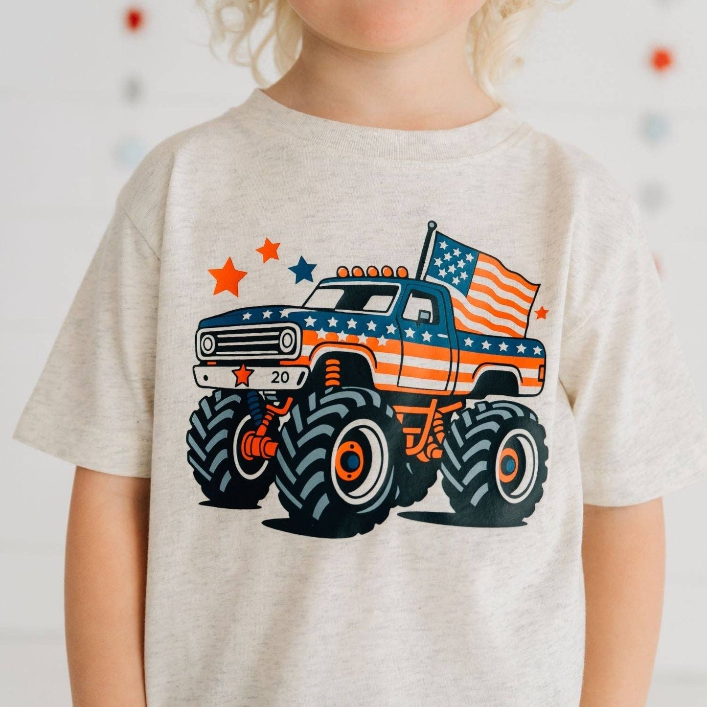 American Monster Truck Short Sleeve T-Shirt