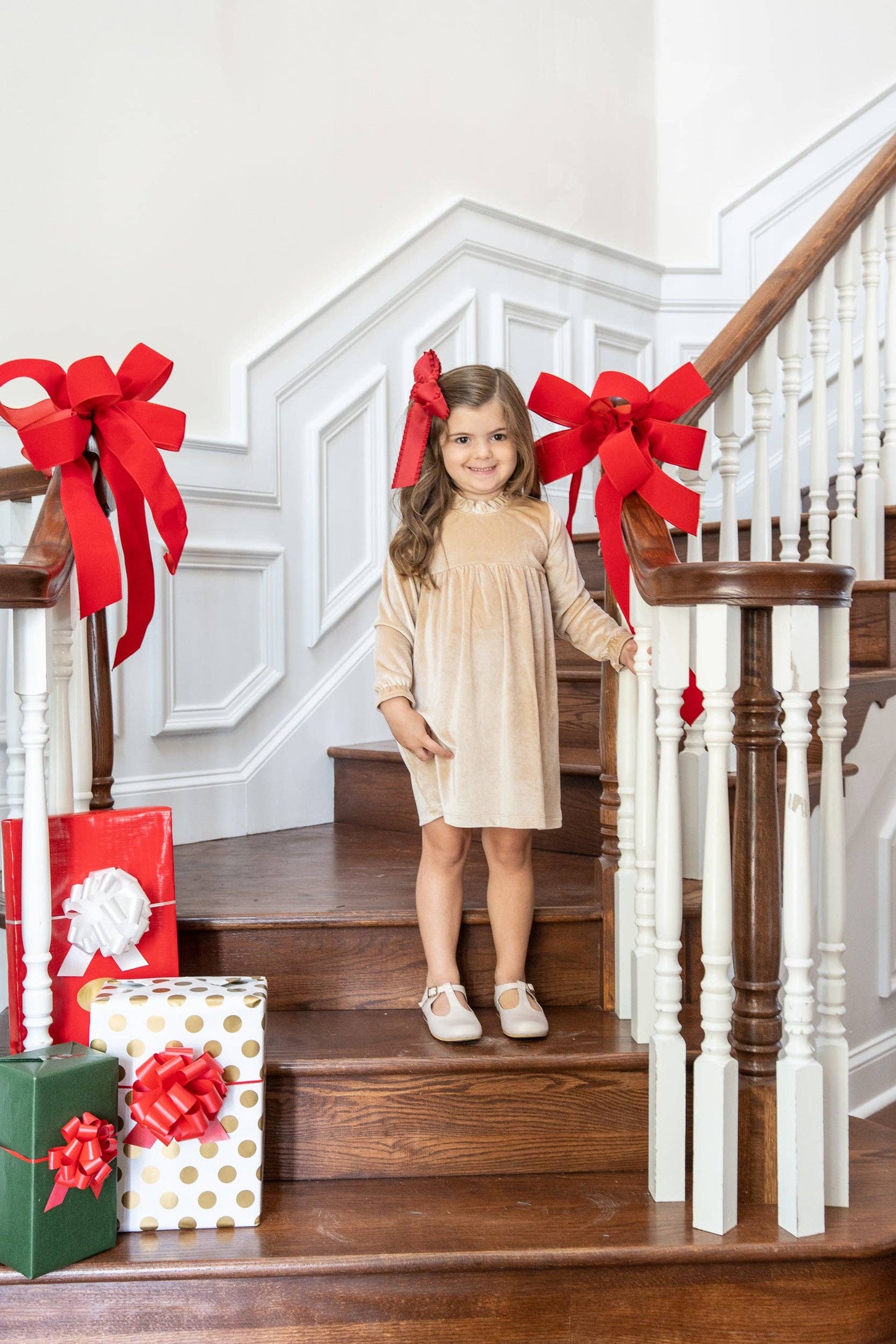 Kaitlin Champagne Velvet Dress