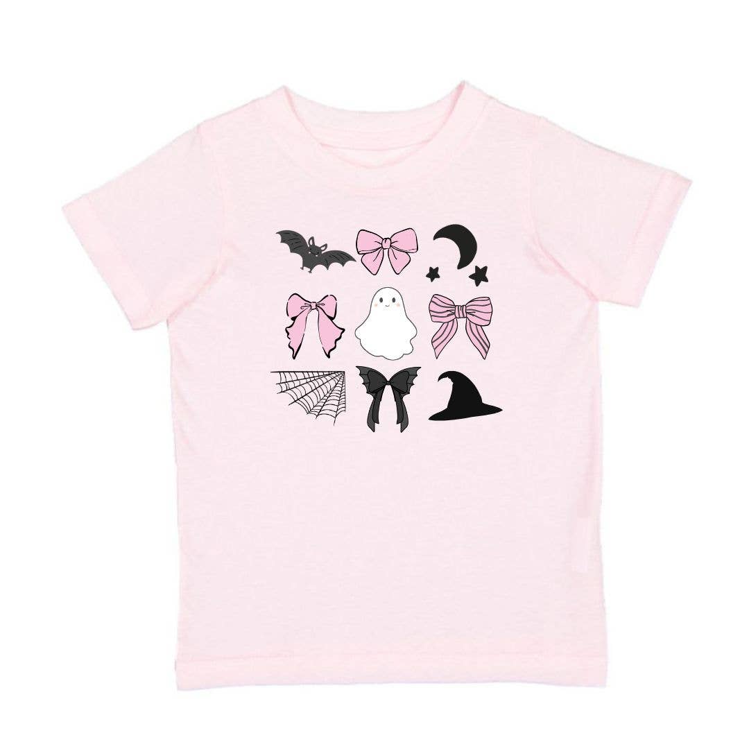 Spooky Coquette Halloween Short Sleeve T-Shirt Kids Clothing