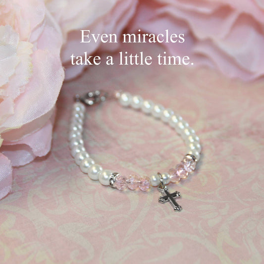 Even Miracles take a little Time Bracelet