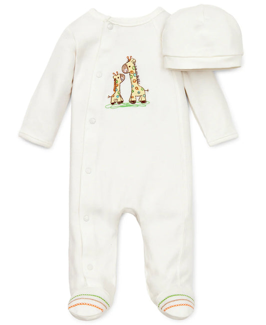 Giraffe Footie and Hat Set