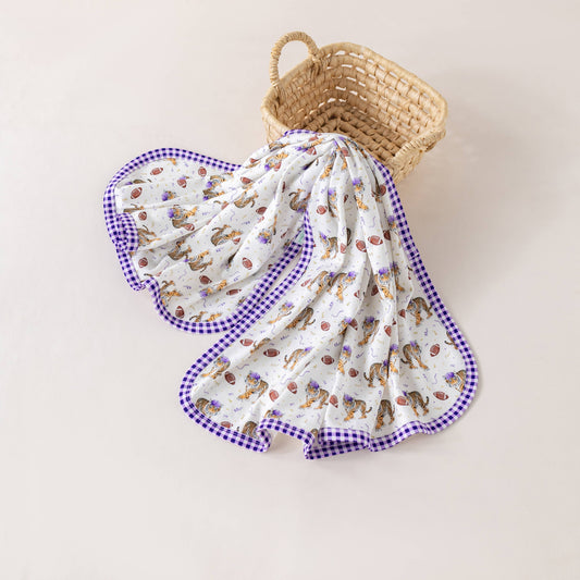 Kickoff in Louisiana Organic Cotton Swaddle Blanket