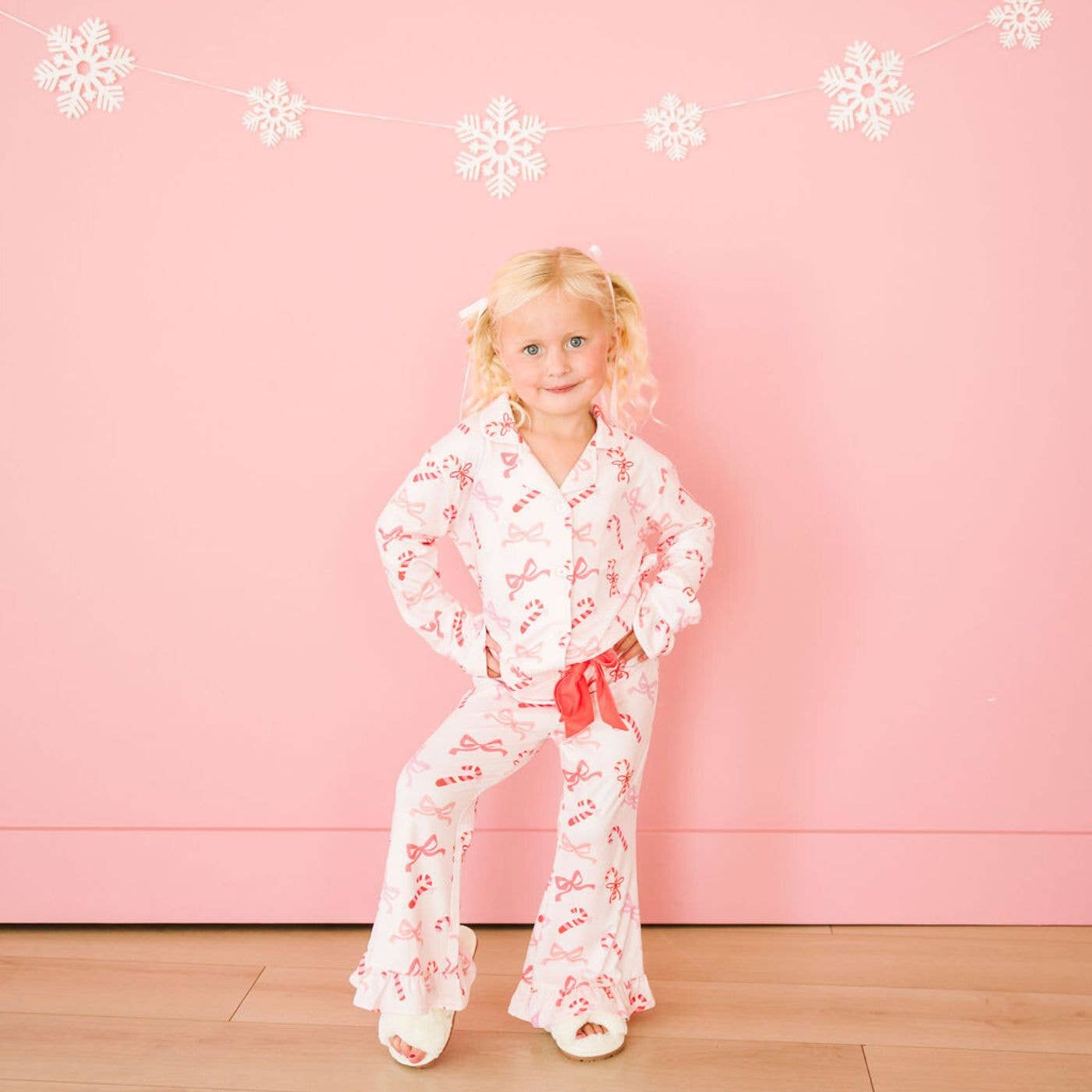Peppermint Party Christmas Satin Lounge Set - Mommy and Me