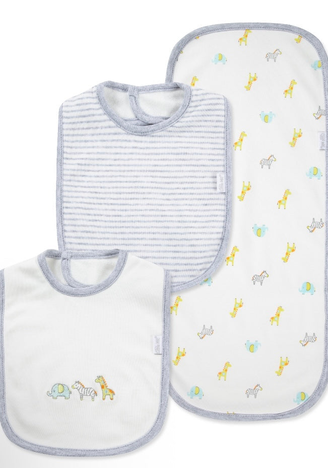 Safari Bib and Burp Set