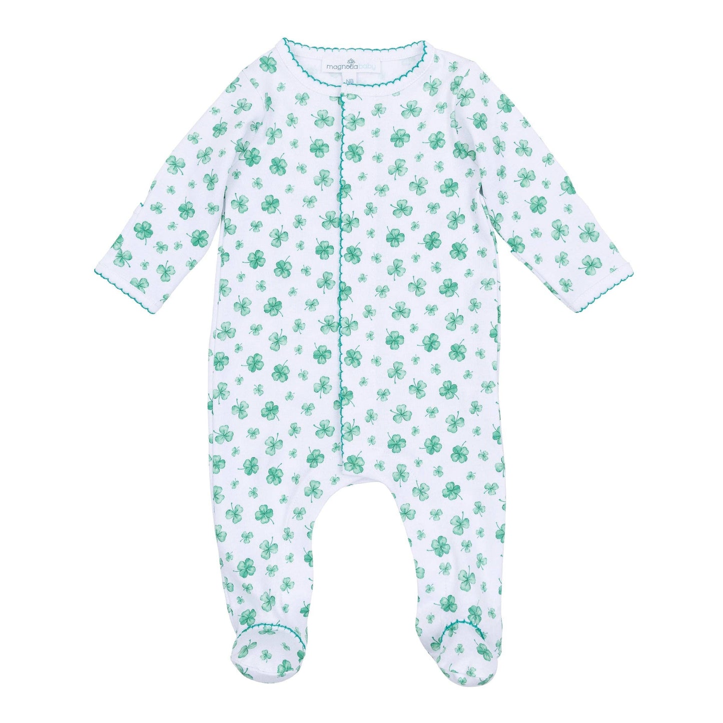 Lucky Little Ones Printed Footie - Green
