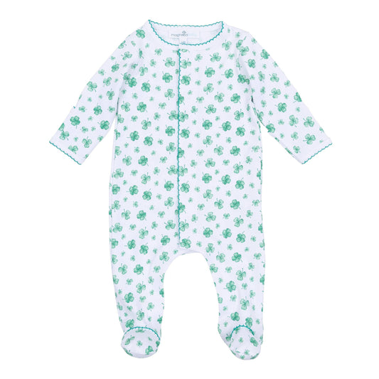 Lucky Little Ones Printed Footie - Green