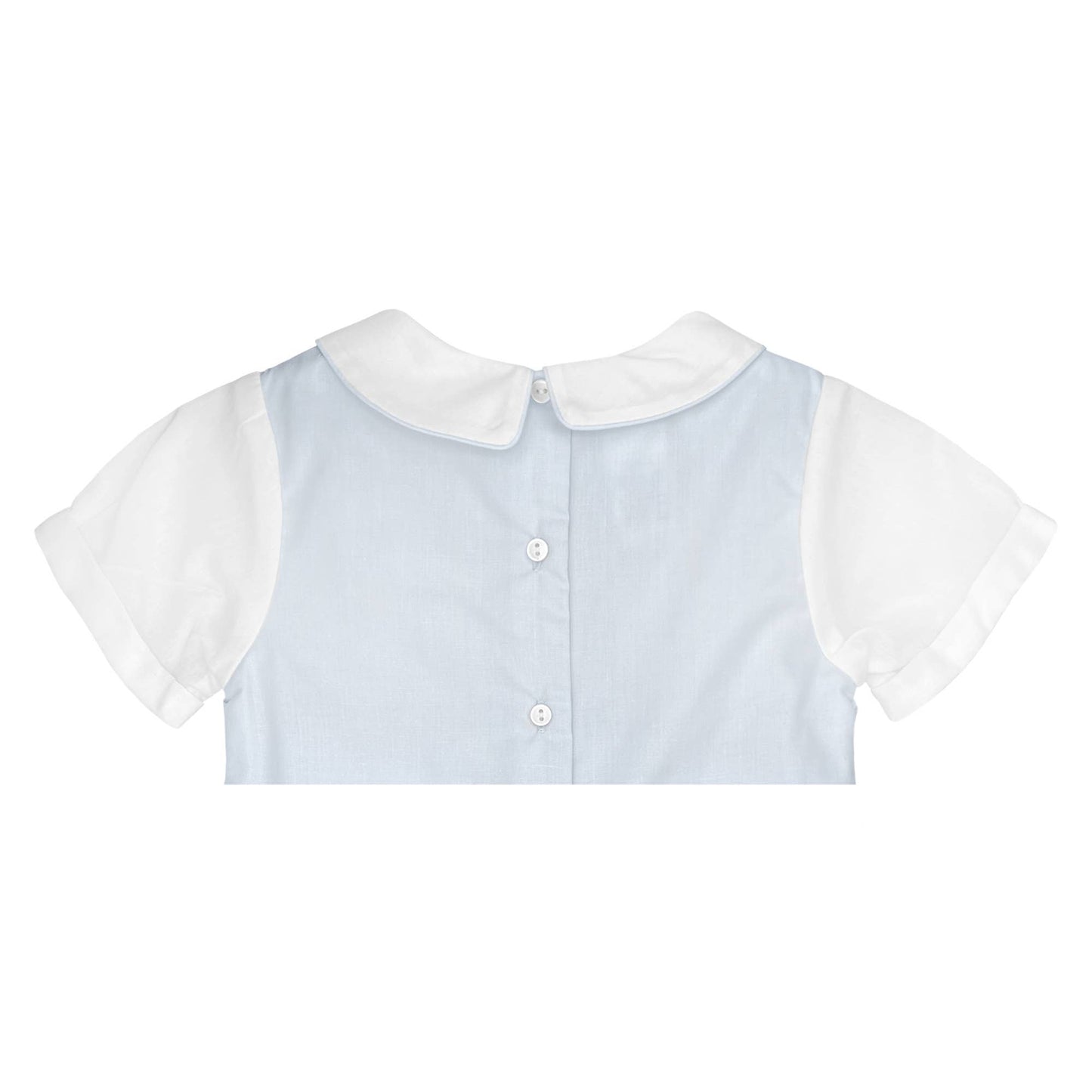 Shortall with Pintucks and Side Tabs: Blue