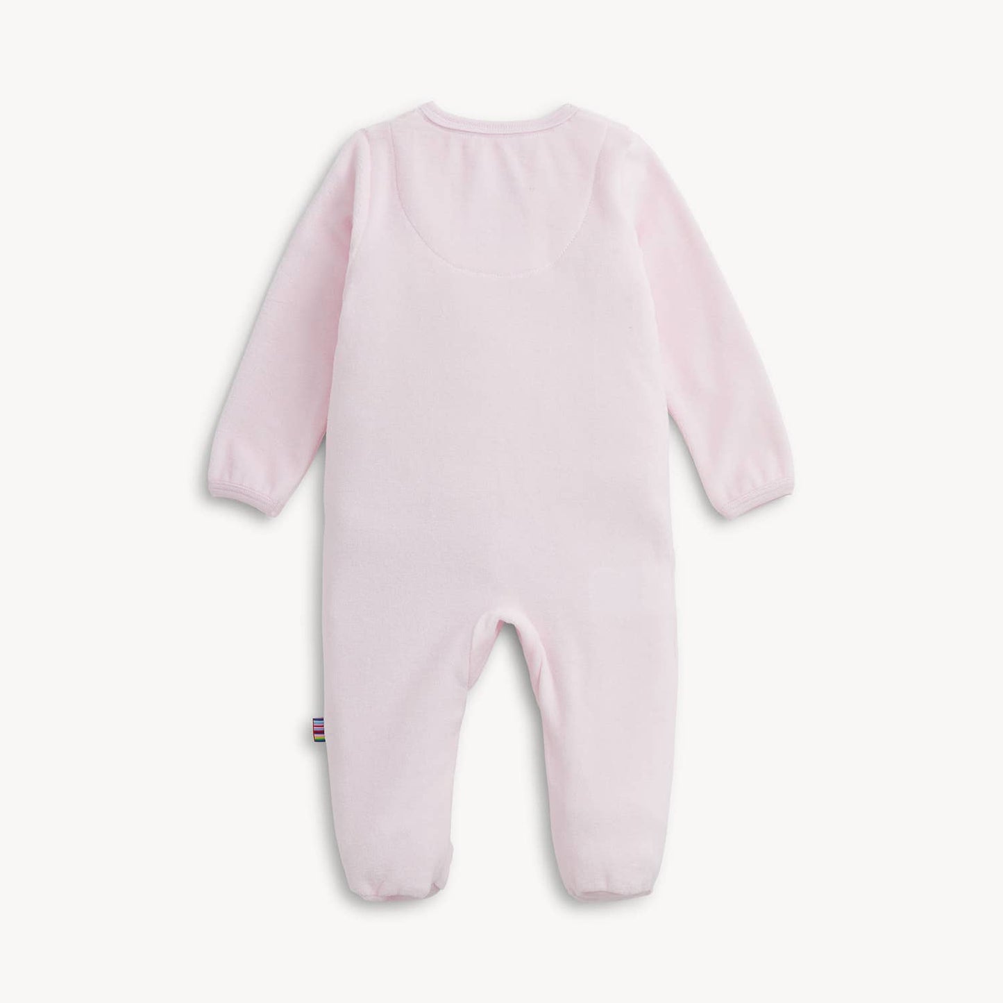 EMBROIDERY DOGS PINK VELOUR MAGNETIC  FOOTIE