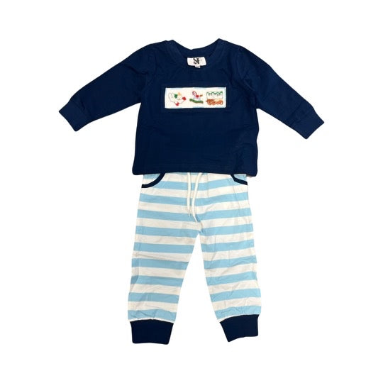 Smocked Nola Christmas Pant set