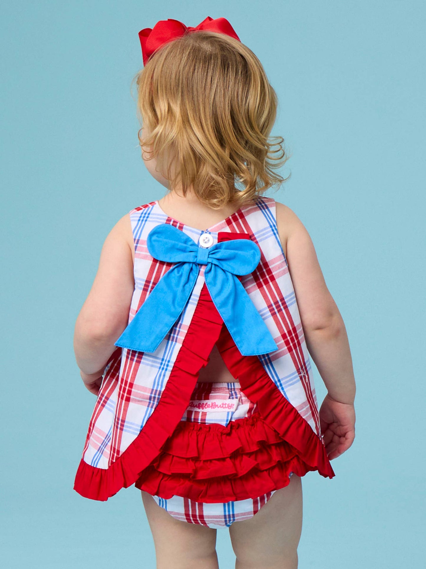 Lincoln Plaid Ruffle Swing Top & Bloomer Set