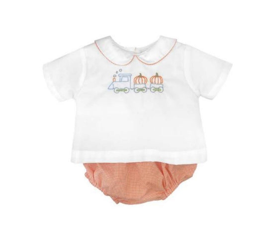 Pumpkin Train Bloomer Set