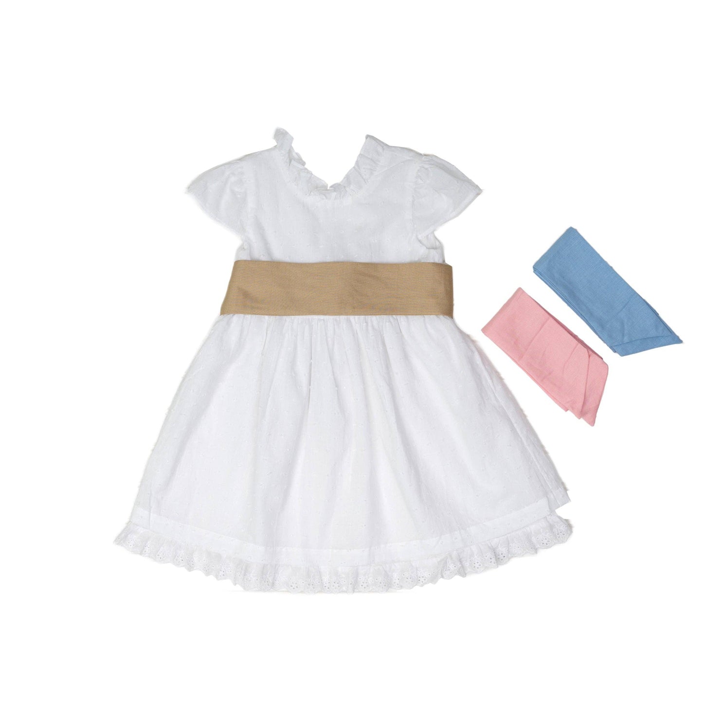 Francesca White Swiss Dot Dress