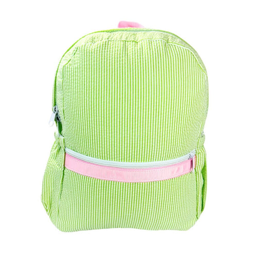 Sweet Pea Seersucker Medium Backpack w/ Pockets