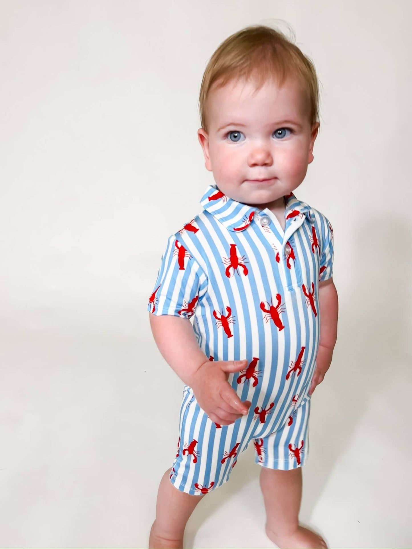 Little Pinchers Crawfish Polo Romper
