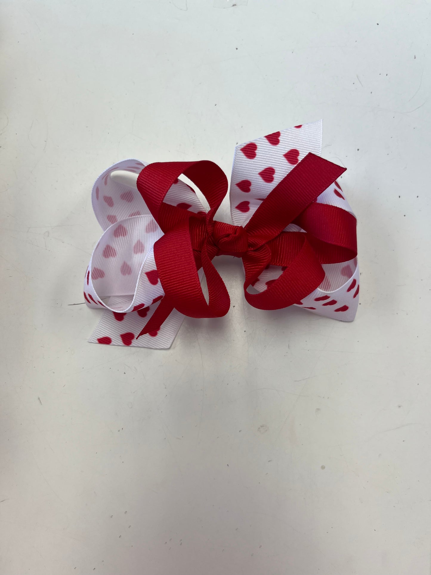 Printed Hearts Bow