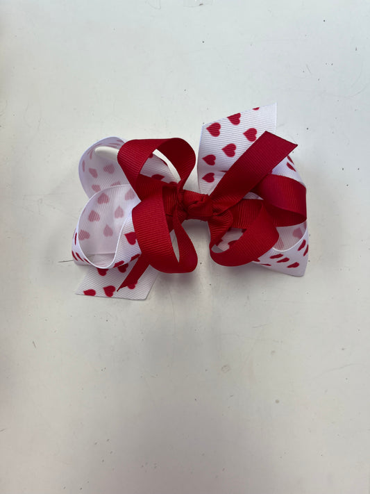 Printed Hearts Bow