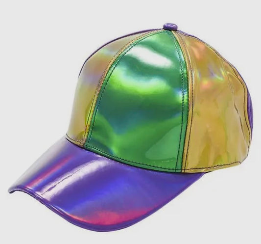 Holographic Mardi Gras hat