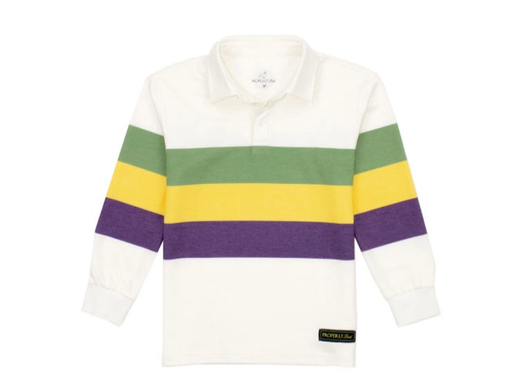 Mardi Gras performance rugby shirt