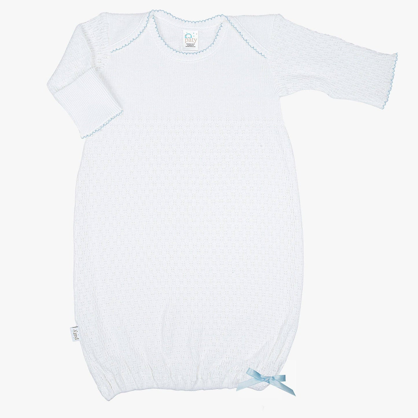 Paty Knit Overlap Shoulder Gown