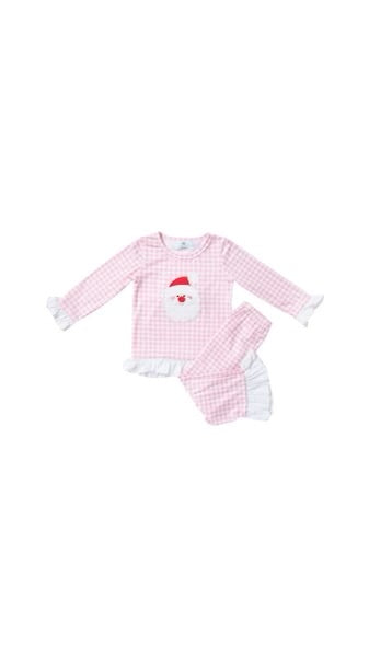 Pink Santa Ruffle Pajamas