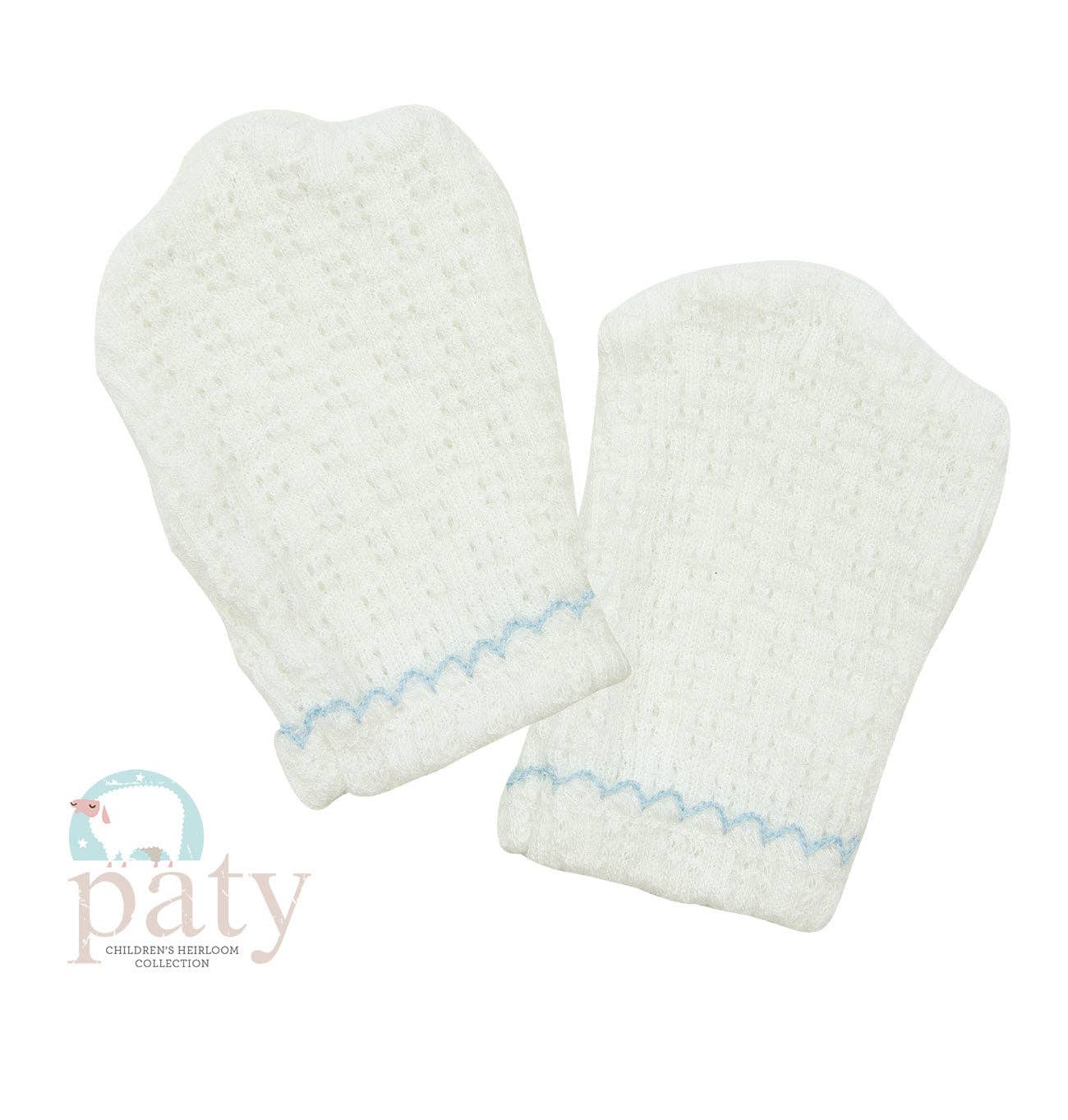 Paty Knit Mittens #188: Blue