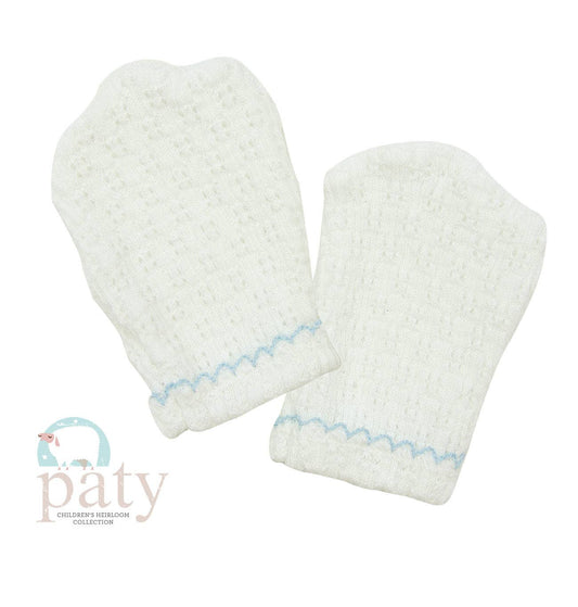 Paty Knit Mittens #188: Blue