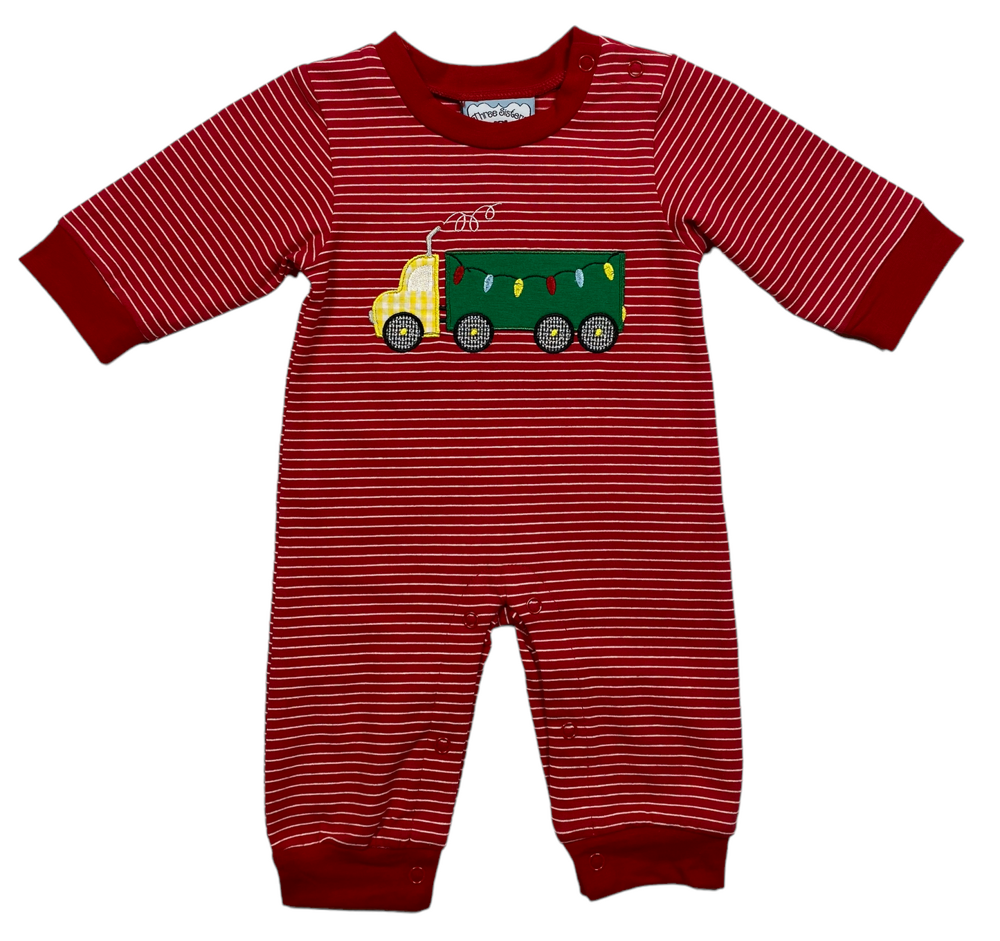 christmas lights boy romper