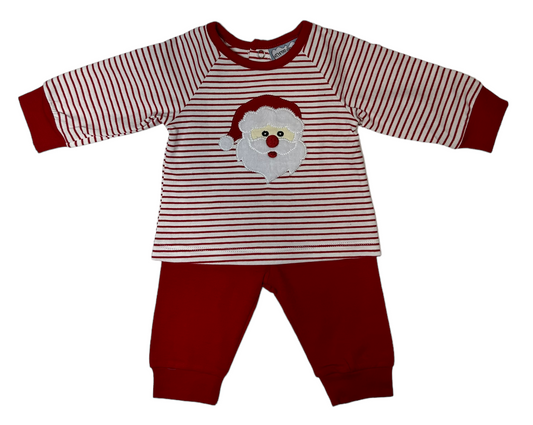 Santa appliqué boy jogger set