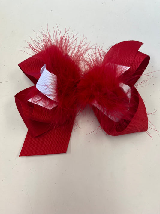 Feather Valentines Bow