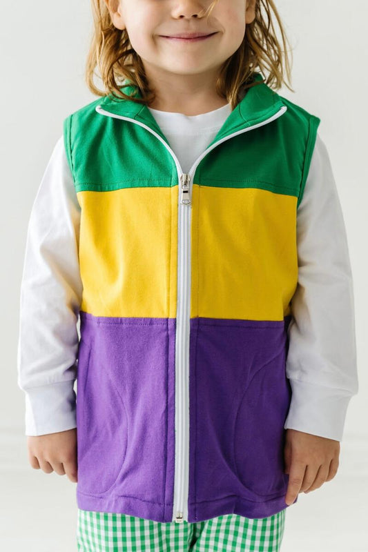 Mardi Gras knit vest