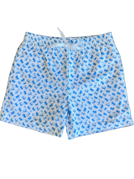 Crabby Blue Swim Trunks
