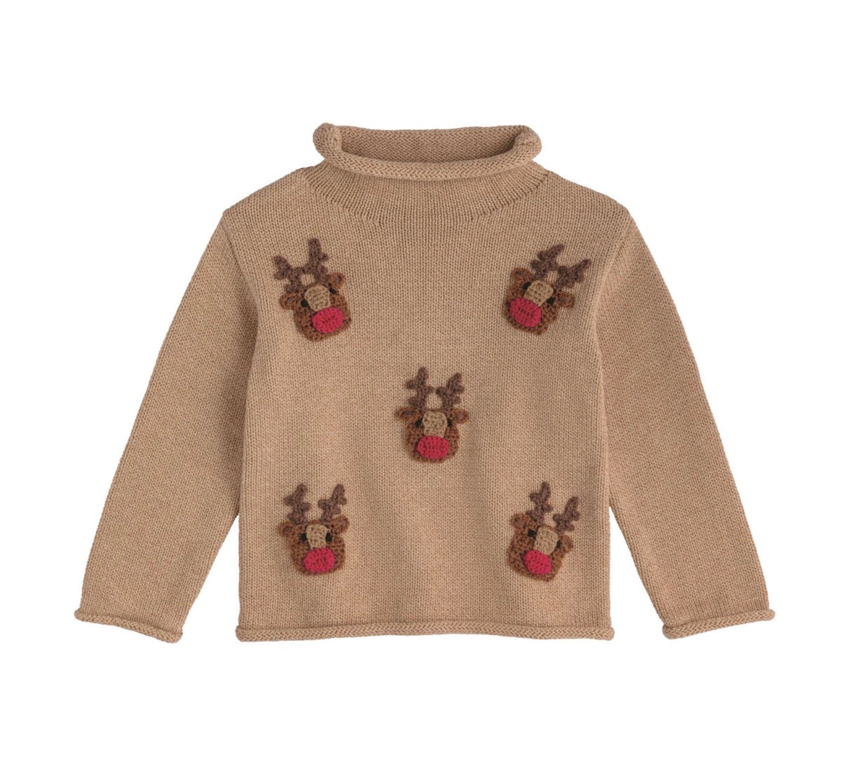 Scattered Reindeer Rollneck Sweater