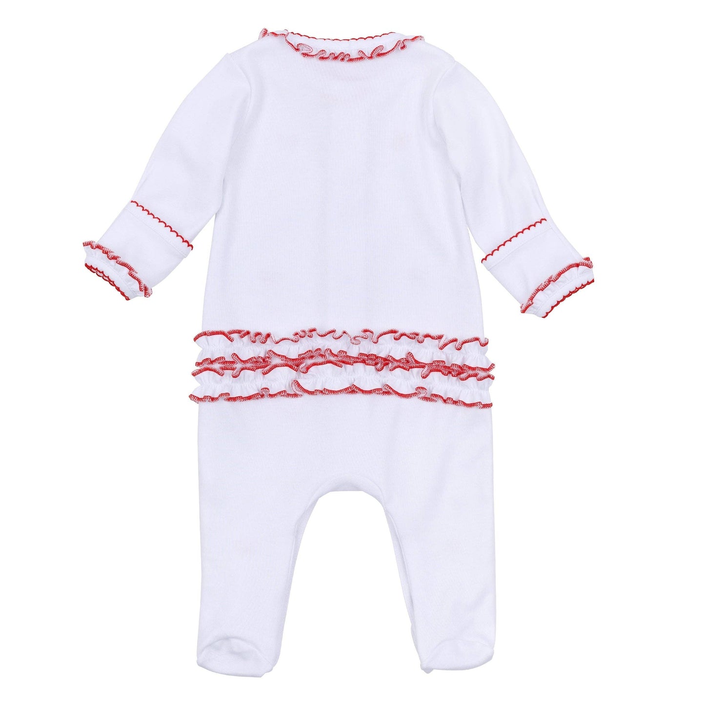 Scarlett Bows Scattered Ruffle Footie