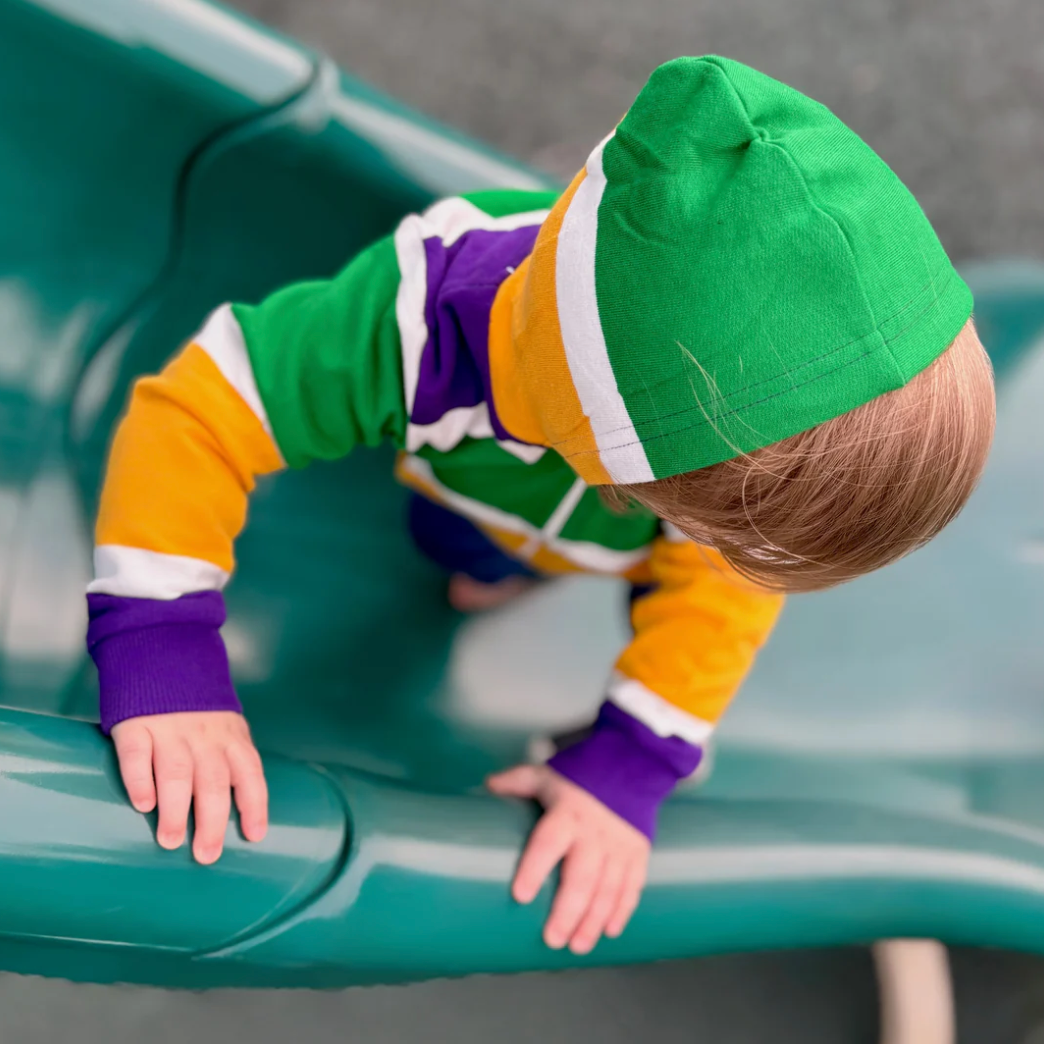 Thick Stripe Rugby  Infant Zip Up Hoodie