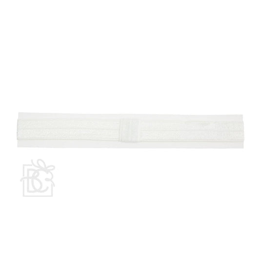 WHITE SKINNY ELASTIC HEADBAND Add a Bow Style