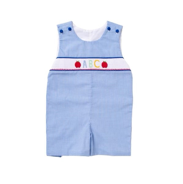 Smocked ABC & Apple Shortall