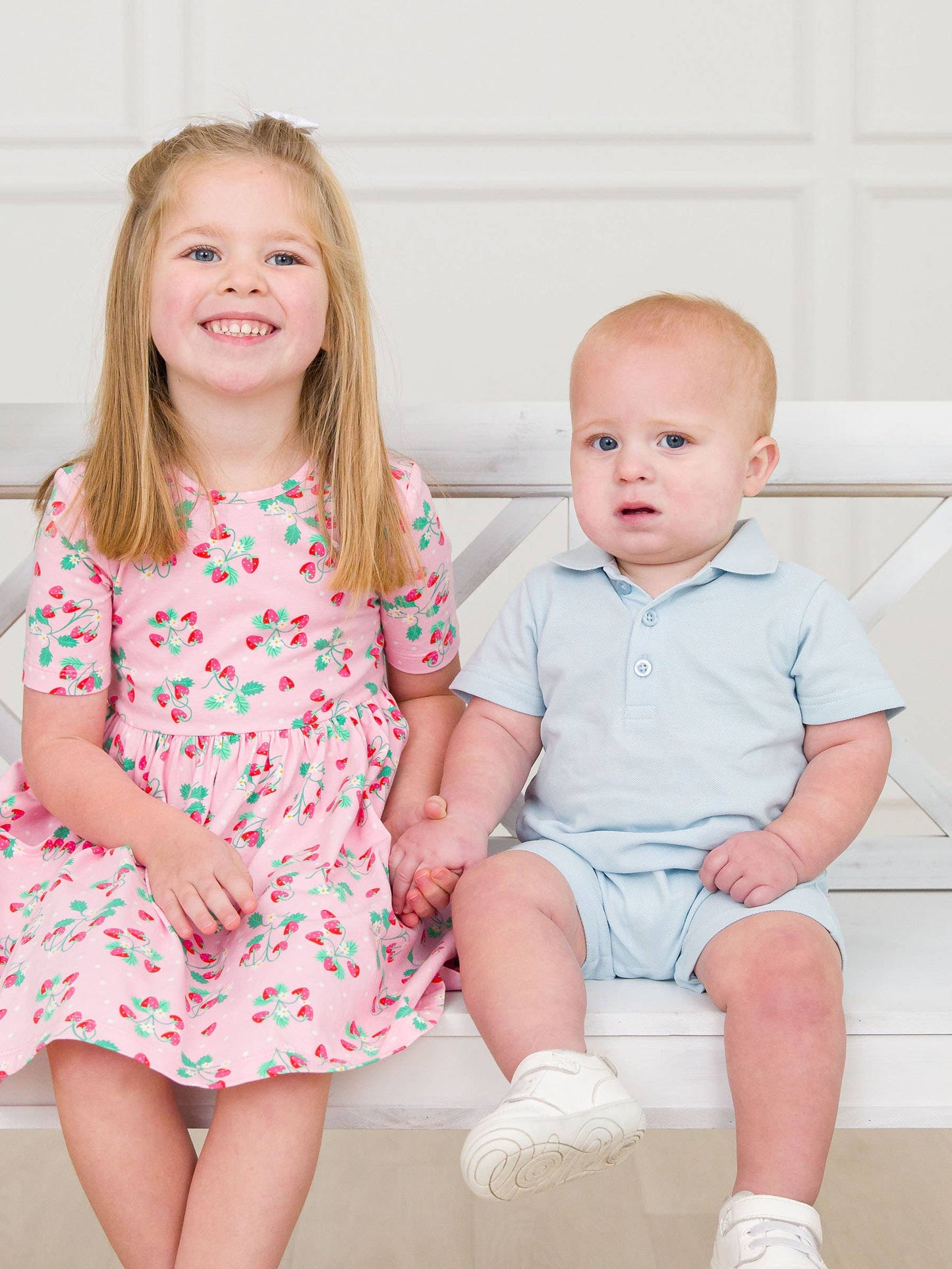 Baby Boys Light Blue Pique Polo Romper