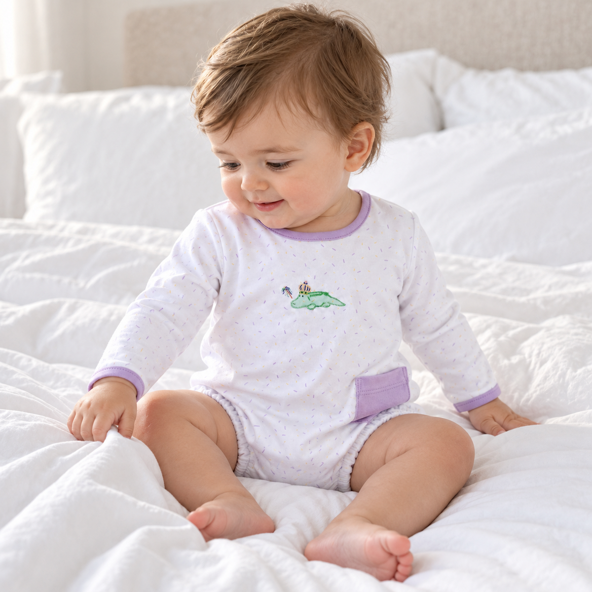 Bayou Pals Long Sleeve Boy Bubble: