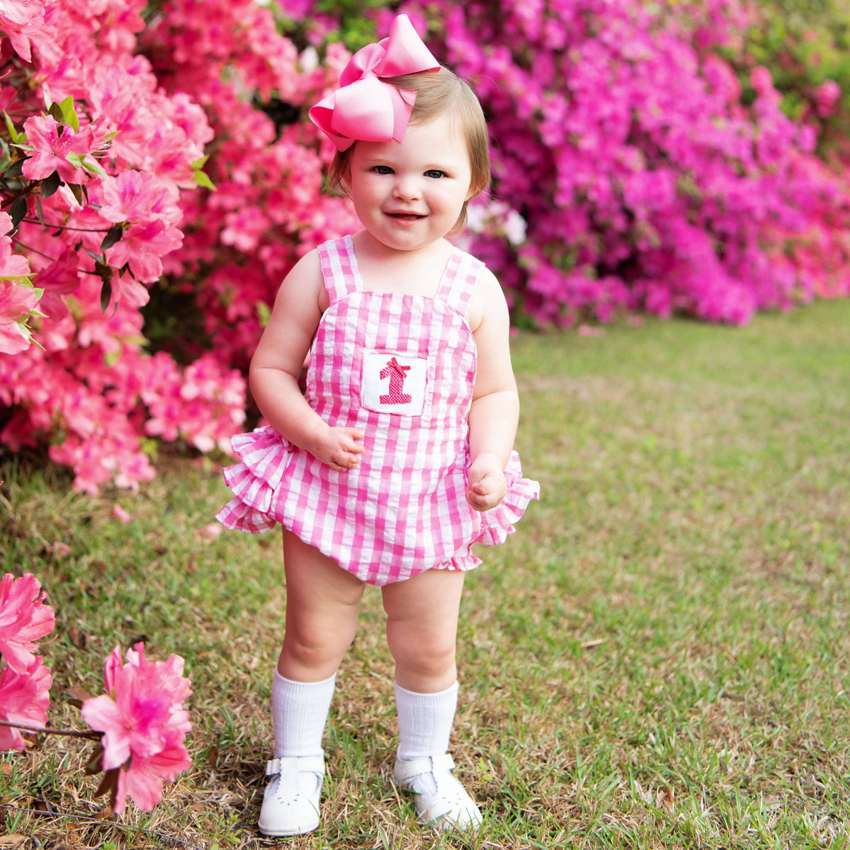 Hot Pink First Birthday Bubble