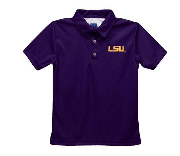 Lsu solid purple polo